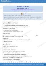 Đề số 6 - Đề kiểm tra học kì 1 - Sinh học 11